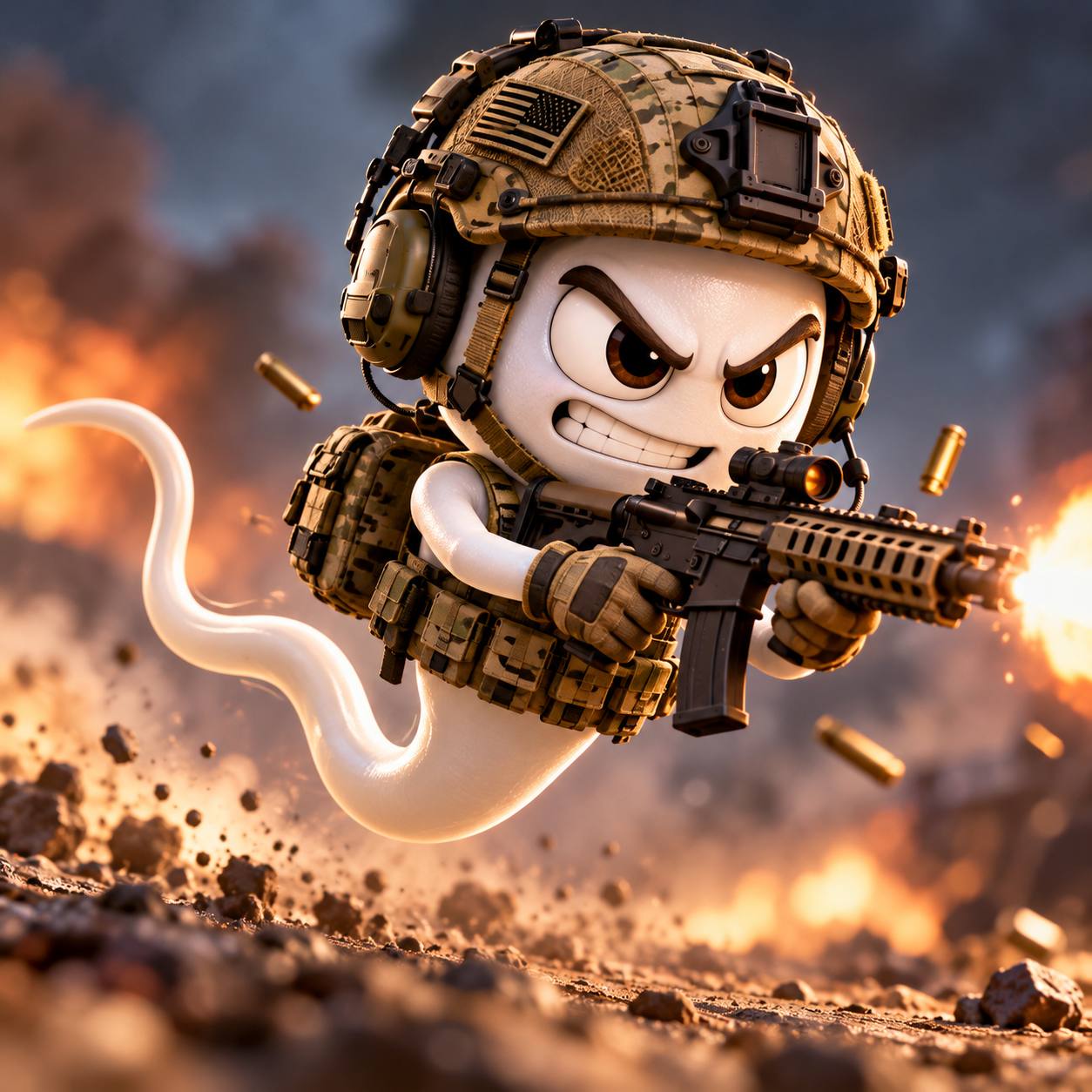 $NONUT soldier mascot charging into the November challenge